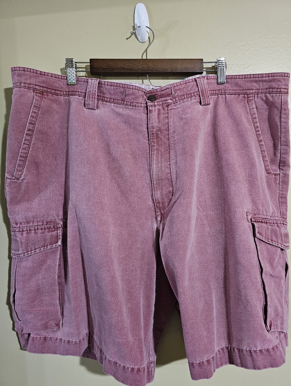 Ocean Pacific OP Cargo Shorts Mens 42 Pink Washed Cotton Y2K Surf Skater